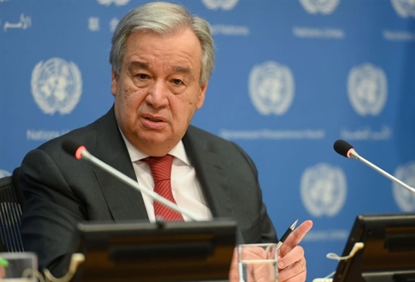 Tổng thư ký Liên Hợp Quốc - ông Antonio Guterres phát động chiến dịch “Save our Future”. Nguồn ảnh: AFP.