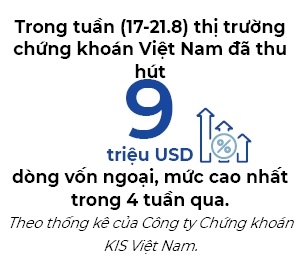 Dong von vao chung khoan Viet dat muc cao nhat trong 4 tuan