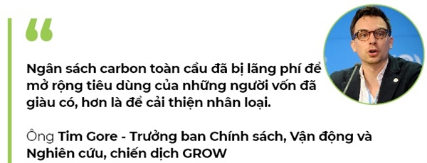 1% nguoi giau nhat the gioi tao ra gap doi luong khi thai CO2 so voi 50% nguoi ngheo nhat