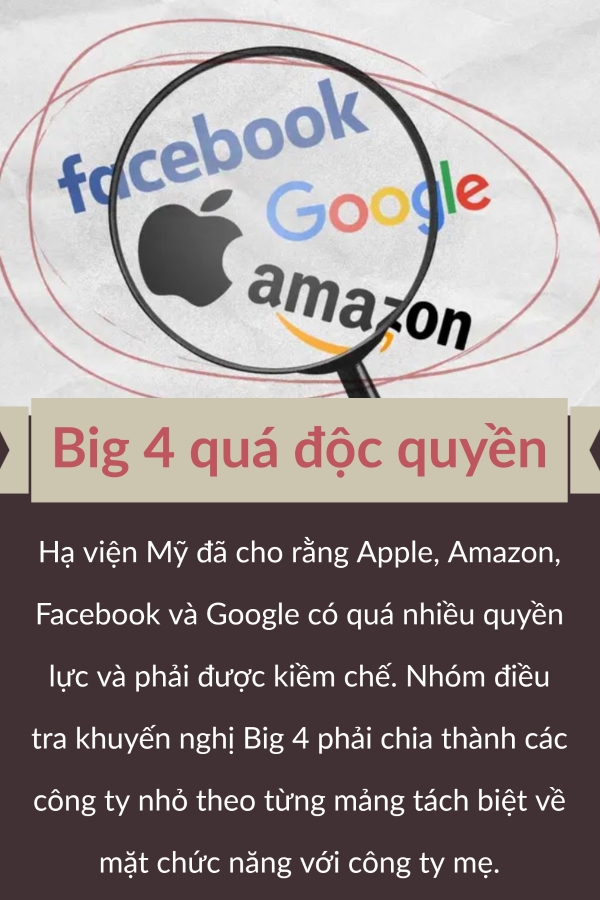 Ha vien My to Apple, Amazon, Facebook, Google qua doc quyen, TikTok vuot Instagram ve do yeu thich...