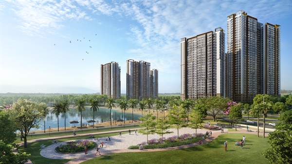 Masteri Waterfront sở hữu tầm nhìn triệu đô hướng biển hồ nước mặn 6,1 ha và hồ trung tâm 24,5 ha.