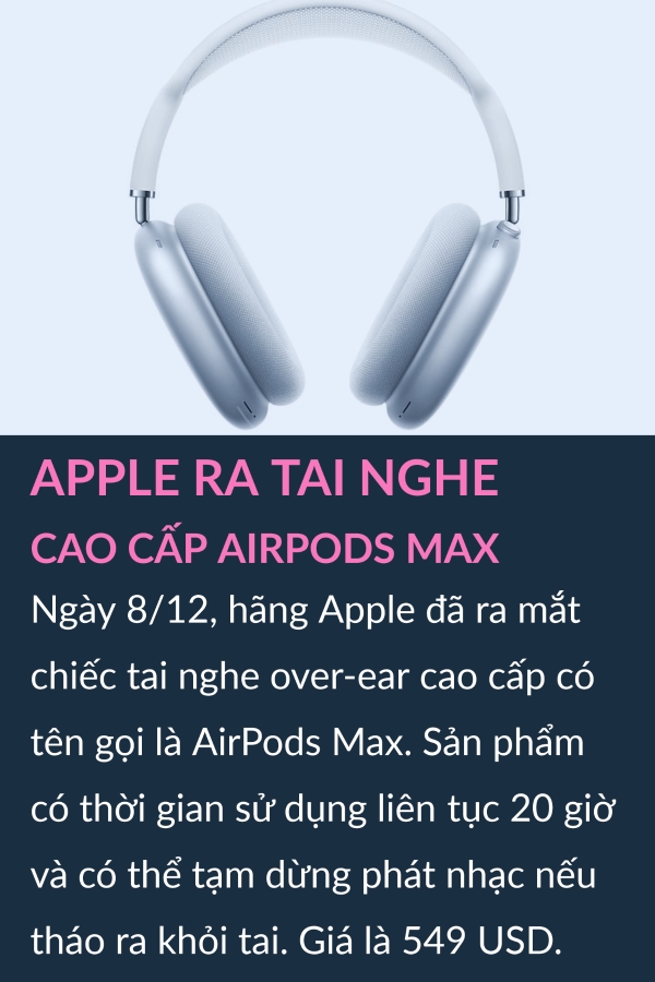 Apple ra tai nghe cao cap AirPods Max, Hacker gay thiet hai hon 1.000 ty USD