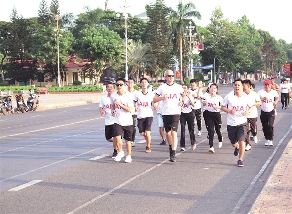 At AIA Vietnam, running is always an activity responded by a large number of employees. Photo: AIA Vietnam