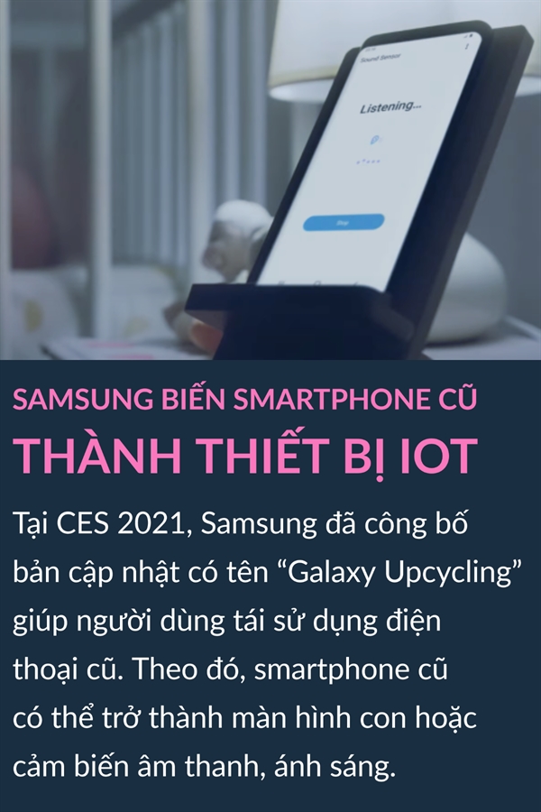 Samsung bien smartphone cu thanh thiet bi IoT, Spotify cho phu huynh chia se nhac cho con