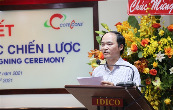 Ông Nguyễn Văn Minh - Phó TGĐ IDICO phát biểu tại lễ ký kết.