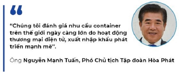 Hoa Phat lan san sang linh vuc san xuat container