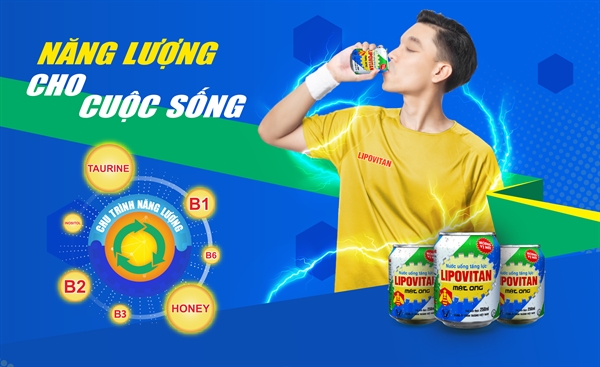 LIPOVITAN được người tiêu dùng ghi nhớ với câu slogan “Năng lượng cho cuộc sống”.