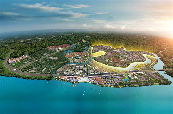 Đô thị đảo Phượng Hoàng thuộc dự án Aqua City sở hữu lợi thế vị trí kết nối đắc địa cùng quy hoạch sinh thái rộng lớn.