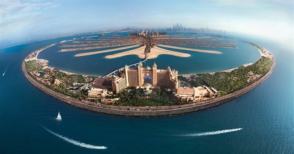 The Palm - hòn đảo nhân tạo lớn nhất thế giới góp phần khẳng định Dubai là điểm đến du lịch hàng đầu trên thế giới. Ảnh: TL.