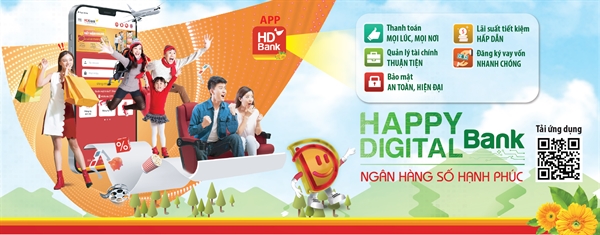 HDBank triển khai Happy Digital Bank - Ngân hàng số ứng dụng công nghệ hiện đại, vào hành trình giao dịch tài chính – ngân hàng.