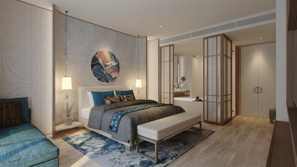 Căn hộ Ocean Suite được thiết kế nội thất theo phong cách Nhật