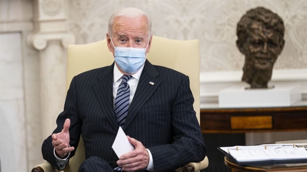 Tổng thống Mỹ Joe Biden phát biểu trong cuộc họp với nhóm thành viên lưỡng đảng của Quốc hội Mỹ. Ảnh: CNBC.