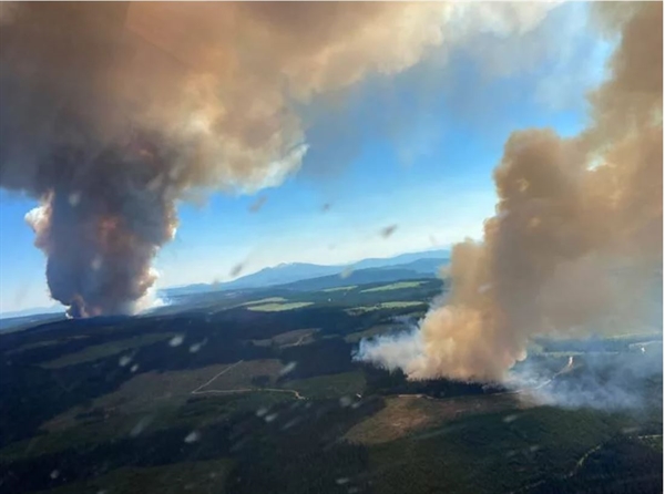 Cơ quan Chống cháy rừng British Columbia đang ứng phó với nhiều đám cháy trong tỉnh trong tuần này. Ảnh: Cơ quan Dịch vụ cháy rừng British Columbia.