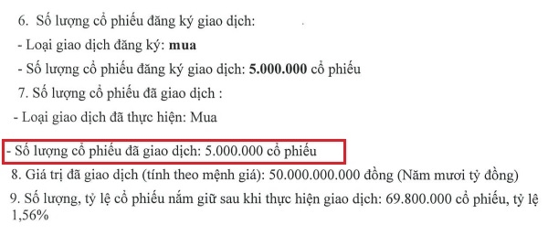 Ông Trần Vũ Minh đã mua thành công 5 triệu cổ phiếu HPG. Ảnh: HPG. 