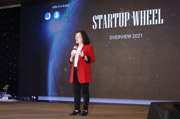 Bà Nguyễn Thị Diệu Hằng - CEO BSSC phát biểu tại Lễ Trao Giải Startup Wheel 2021