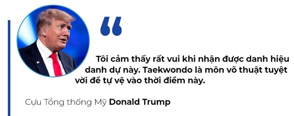 Cuu Tong thong Trump nhan cuu dang huyen dai Taekwondo