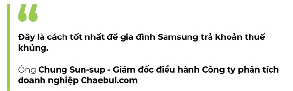 Gia dinh Samsung the chap 13 ti USD co phieu de tra thue thua ke