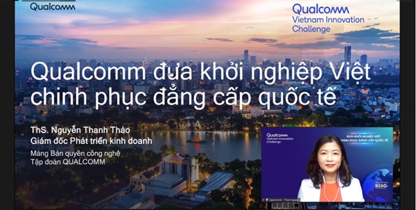 Bà Nguyễn Thanh Thảo – Giám đốc phát triển kinh doanh cấp cao của Qualcomm chia sẻ tại hội thảo