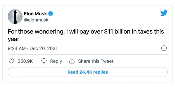 Chia sẻ của tỉ phú Elon Musk trênTw