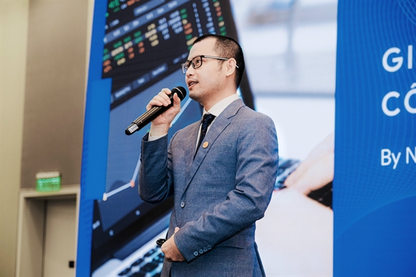 Ông Nguyễn Minh Quý - Chủ tịch Tập đoàn NOVAON tại Lễ ra mắt Novaon Capital - Giải pháp đầu tư bằng công nghệ AI đầu tiên. Ảnh: Novaon.