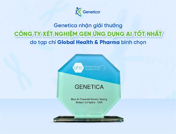 Genetica nhan giai thuong Cong ty xet nghiem gen ung dung AI tot nhat