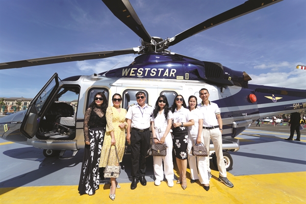 Tiện ích bay trực thăng đến NovaWorld Phan Thiet giúp rút ngắn thời gian di chuyển và nâng tầm trải nghiệm thượng lưu cho khách hàng.