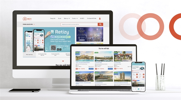 Ảnh webiste và app Retizy RETIZY - Ứng dụng chuyên nghiệp dành cho khách hàng và môi giới Bất động sản