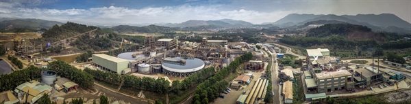 Overview of the mineral mining and processing factory at Masan High-Tech Materials' Nui Phao polymetallic mine. Photo: Masan