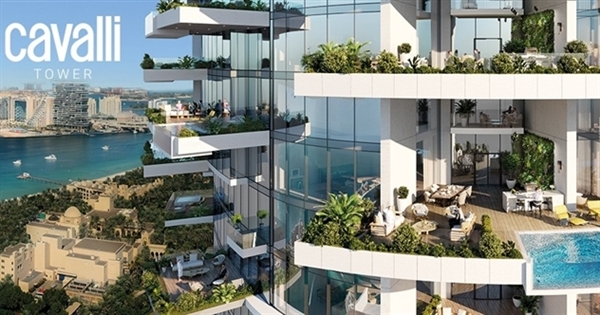 Phối cảnh dự án tòa nhà chọc trời do Nhà mốt hàng đầu Italy – Cavalli - phối hợp triển khai tại Dubai Marina