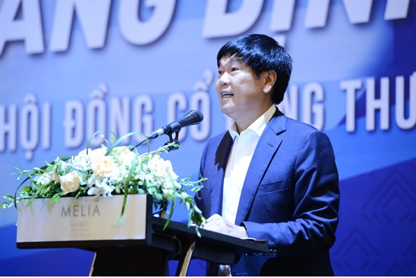 Chủ tịch HĐQT Trần Đình Long khẳng định Hòa Phát sẽ không ngừng tiến lên, vươn tầm khu vực. Ảnh: HPG
