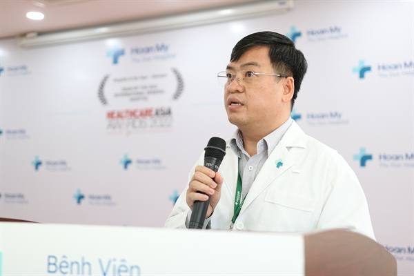 TS.BS Nguyễn Tuấn, Giám đốc Bệnh viện đa khoa Quốc Tế Hoàn Mỹ Thủ Đức chia sẻ khi Bệnh viện nhận được danh hiệu Bệnh viện của năm - Việt Nam