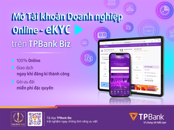 TPBank ra mat tinh nang mo tai khoan online cho khach hang doanh nghiep