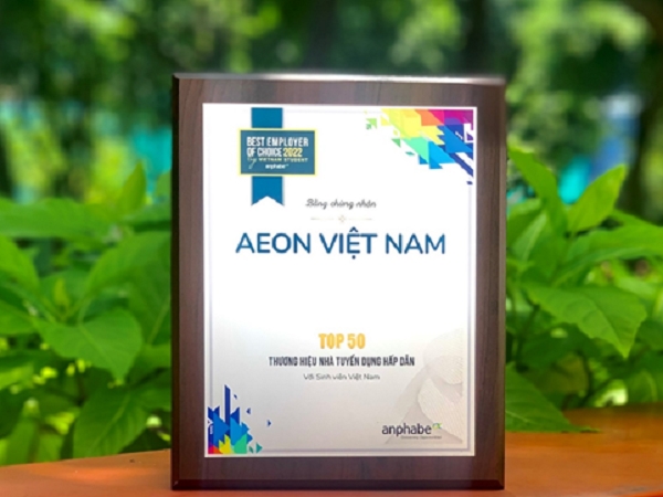 AEON Việt Nam vào Top dẫn đầu nhà tuyển dụng hấp dẫn nhất với Sinh viên khối ngành kinh doanh