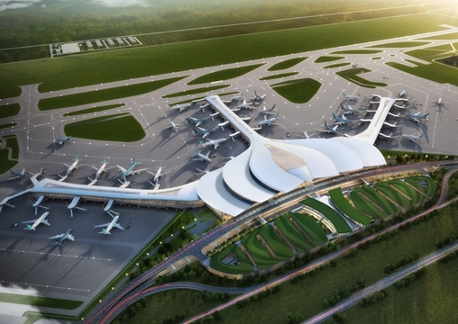 Sân bay quốc tế Long Thành đang được đẩy nhanh tiến độ thi công tạo sức bật cho các đô thị sinh thái vệ tinh “cất cánh”. (Lấy hình tư liệu của Báo)