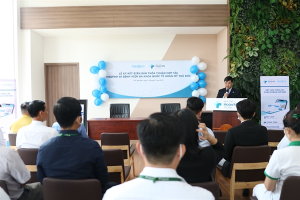 TS.BS Nguyễn Tuấn - Giám đốc Bệnh viện đa khoa Quốc Tế Hoàn Mỹ Thủ Đức phát biểu tại sự kiện