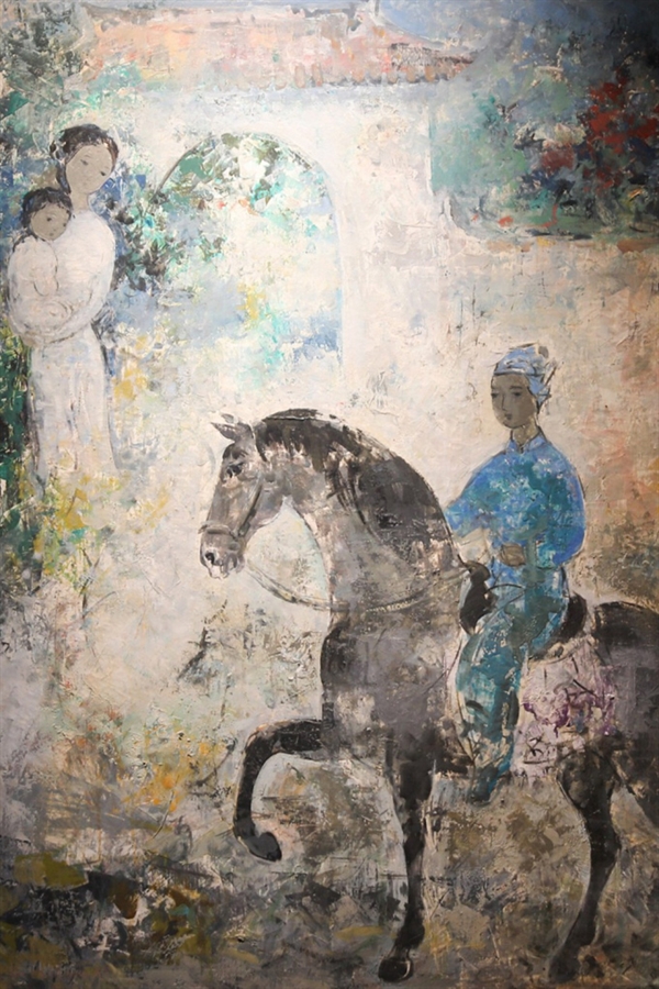 Trở về, Vũ Cao Đàm, sơn dầu trên toan, 1964