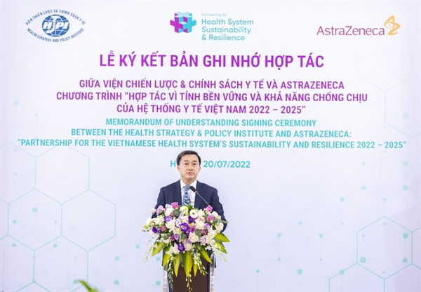 GS.TS.Trần Văn Thuấn, Thứ trưởng Bộ Y tế phát biểu tại Lễ ký kết.