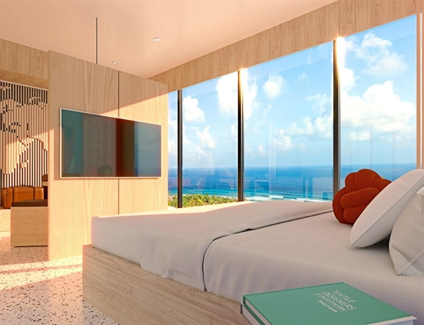 Thiết kế thông minh để mọi căn hộ đều có tầm nhìn hướng ra biển, giúp du khách trải nghiệm kỳ nghỉ một cách trọn vẹn