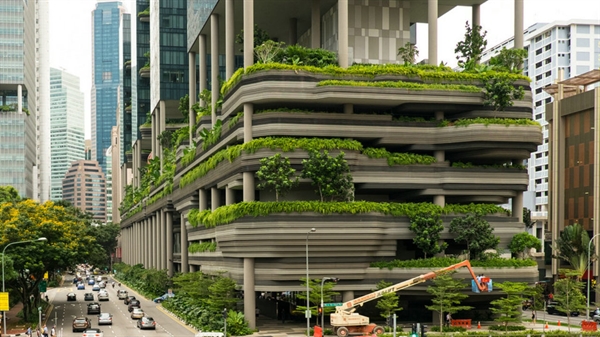 Kiến trúc xanh của Singapore. Ảnh: Hisour