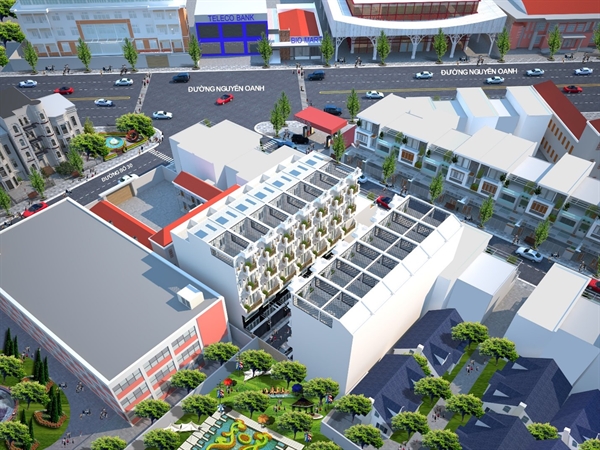 Phối cảnh tổng thể của dự án nhà phố VX Nguyễn Oanh