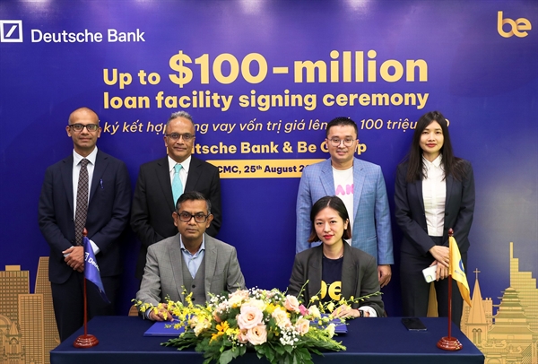 The signing ceremony of Deutsche Bank & Be Group.