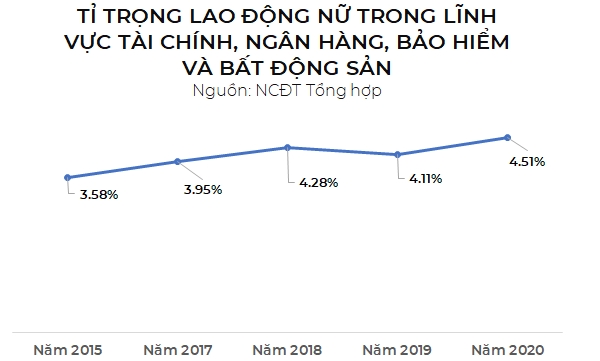 Phu nu Viet Nam dang tham gia nhieu vao linh vuc tai chinh, ngan hang, bao hiem va bat dong san