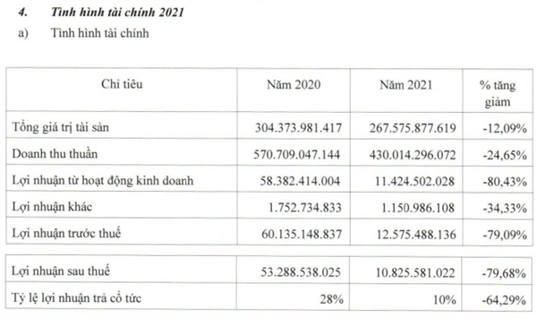 Các chỉ tiêu kinh doanh của Bệnh viện tim Tâm Đức năm 2020 và 2021. Nguồn: TTD. 