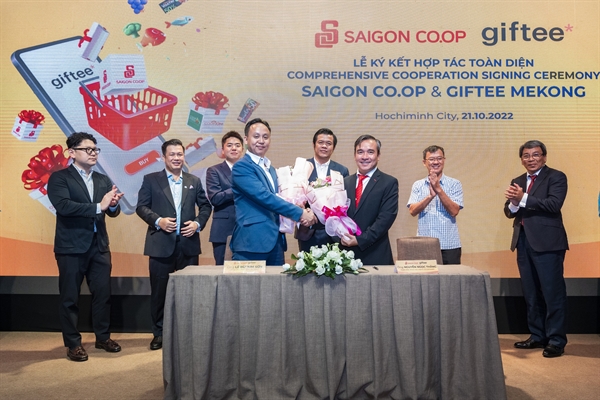 Lễ ký kết hợp tác chiến lược giữa Giftee Mekong và Saigon Co.op diễn ra vào ngày 21/10 vừa qua