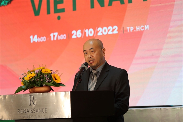 Ông Đoàn Đình Trung, Giám đốc chiến lược, Viện Thành viên Hội đồng Quản trị Việt Nam phát biểu tại sk