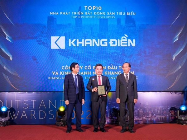 Khang Điền (KDH) lần thứ 6 liên tiếp lọt Top 10 Nhà phát triển Bất động sản tiêu biểu 2022.