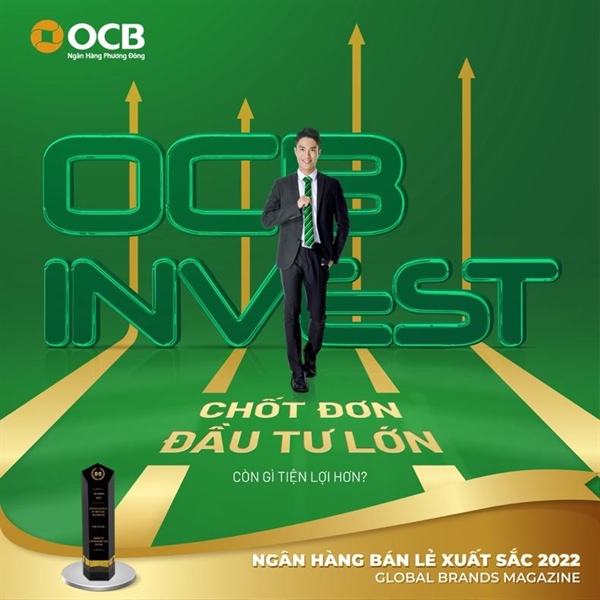 Gói tài khoản OCB Invest giúp nhà đầu tư giao dịch lên đến 30 tỷ đồng/ngày