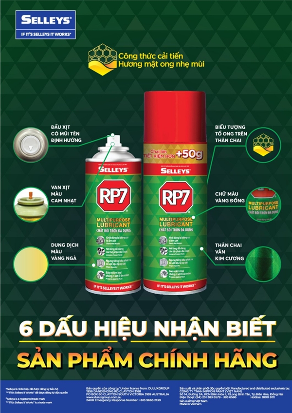 Selleys RP7 được sản xuất và phân phối độc quyền tại Việt Nam bởi Nippon Paint 