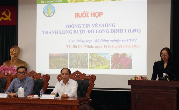 buổi họp “Thông tin về giống thanh long ruột đỏ LĐ1”, do Cục trồng trọt vừa tổ chức tại TP.HCM