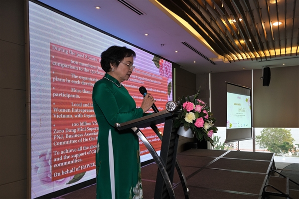 Bà Cao Thị Ngọc Dung - Chủ tịch HAWEE chia sẻ nhân kỷ niệm 8 năm thành lập HAWEE